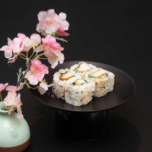 Tempura de scampis asperges crispy oignon